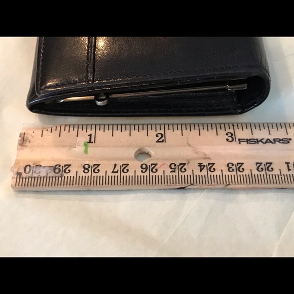 Grand Lion Leather Wallet Black 7 x 3 1/2” vintage - Picture 14 of 16